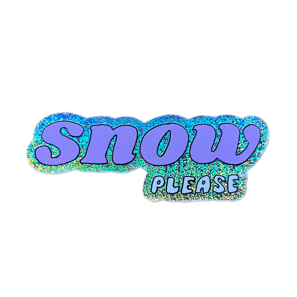 Snow please- sticker lilac