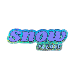 Snow please- sticker lilac