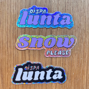 Snow please- sticker lilac